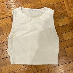 Zara Cream Sleeveless Women's Top